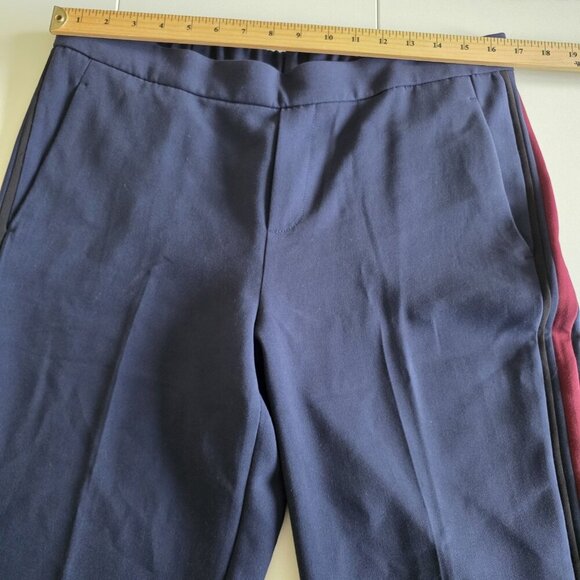 Old Navy Pants Womens 12 Navy Three Side Stripes High Waist Pull On Pockets Boho - Picture 4 of 16